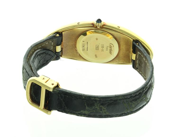 Cartier Yellow Gold Baignoire Allongee Wristwatch at 1stDibs