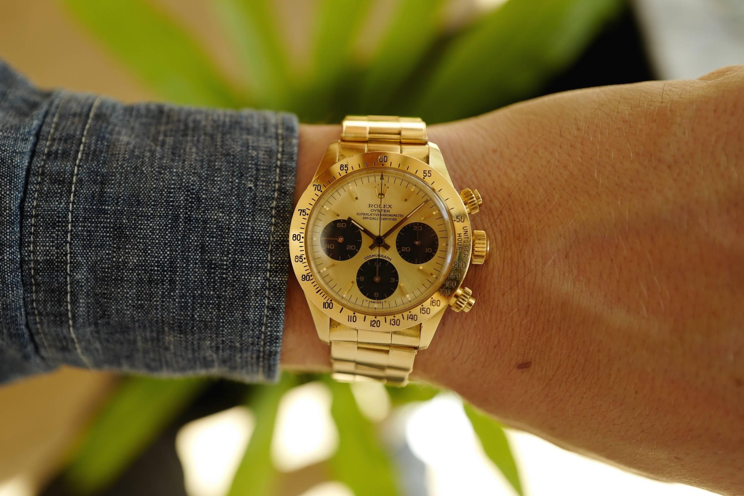 Rolex Yellow Gold Daytona Chronograph Wristwatch Ref 6265 2