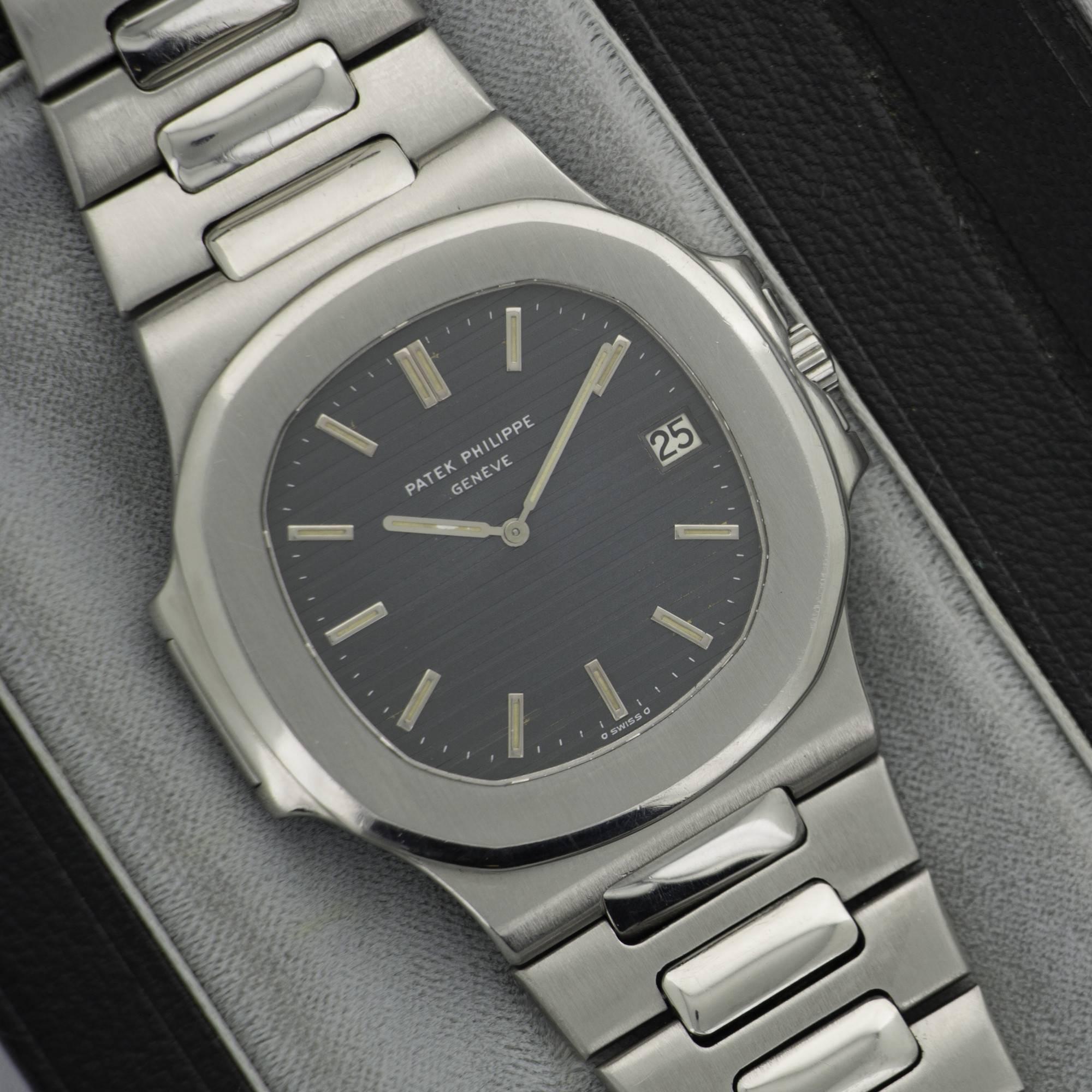 Patek Philippe Stainless Steel Nautilus Wristwatch Ref. 3700 In Excellent Condition In Beverly Hills, CA