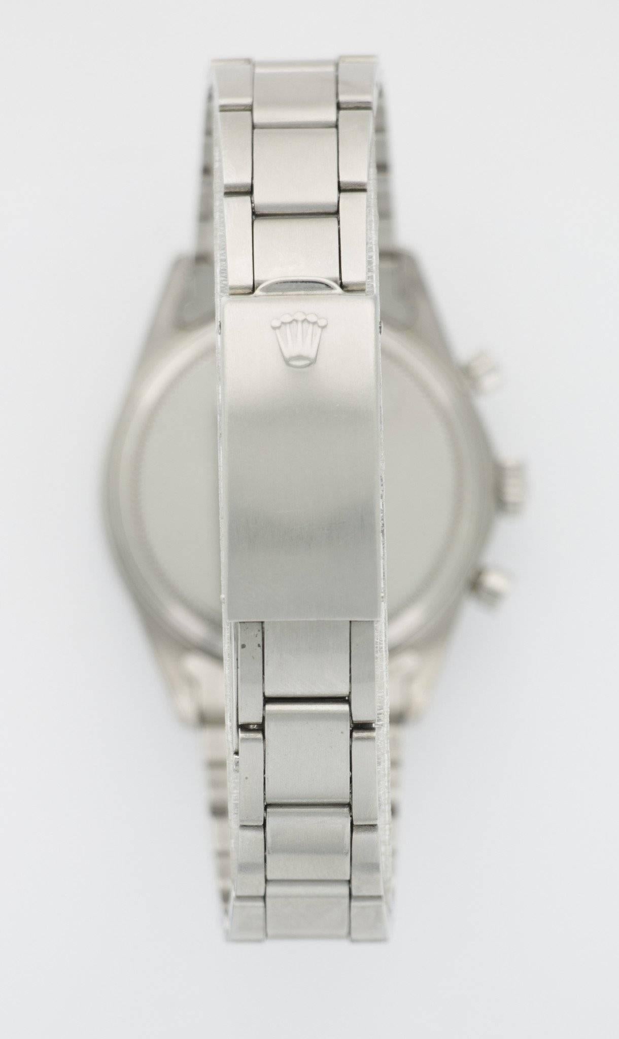 Rolex stainless steel Daytona wristwatch Ref 6262, 1970  In Excellent Condition In Beverly Hills, CA