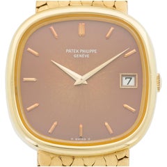 Patek Philippe Yellow Gold Jumbo Ellipse Wristwatch with Matching Cufflinks 10