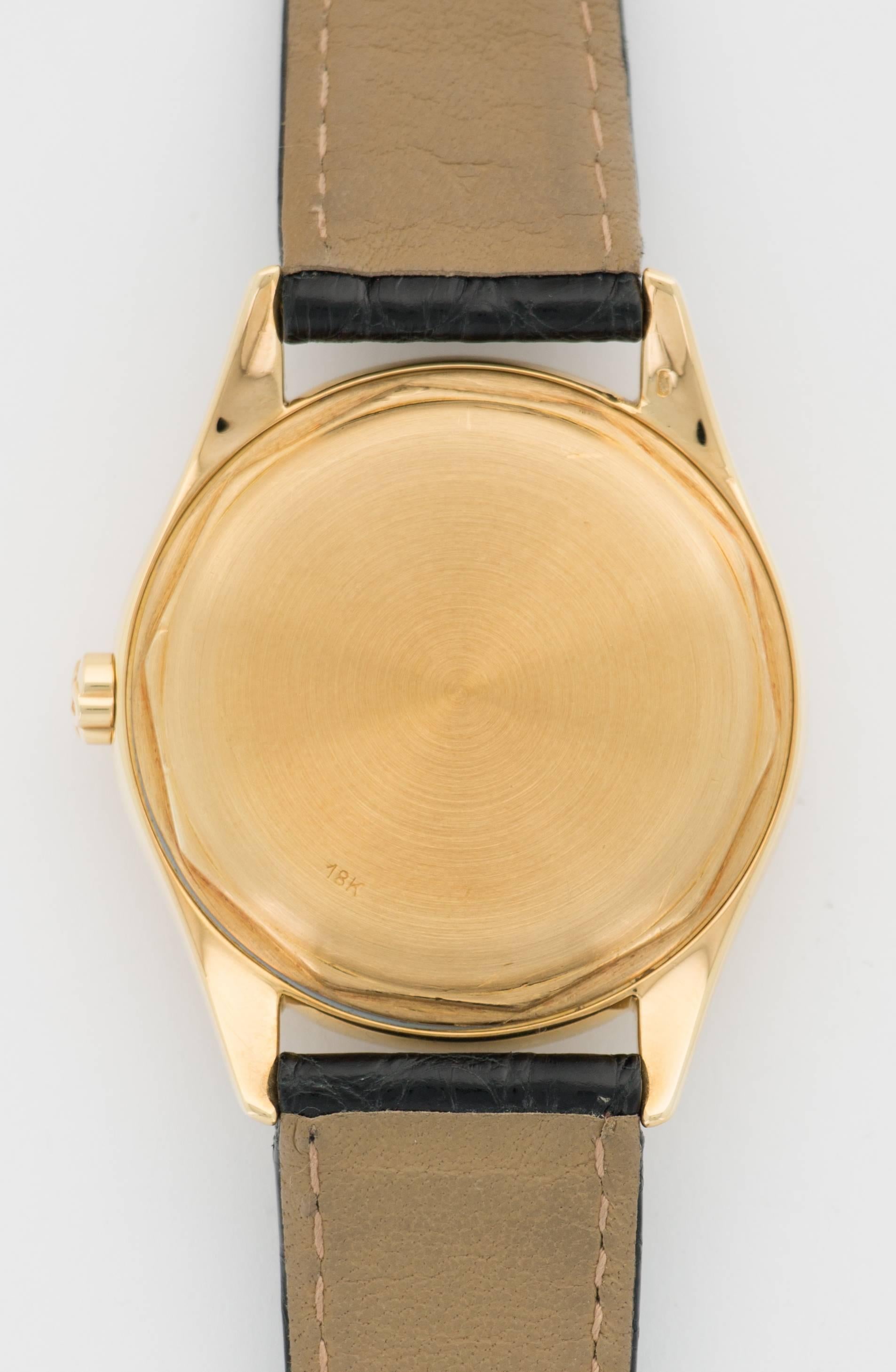 Women's or Men's Patek Philippe for Tiffany & Co. Yellow Gold Calatrava Wristwatch Ref 2526 
