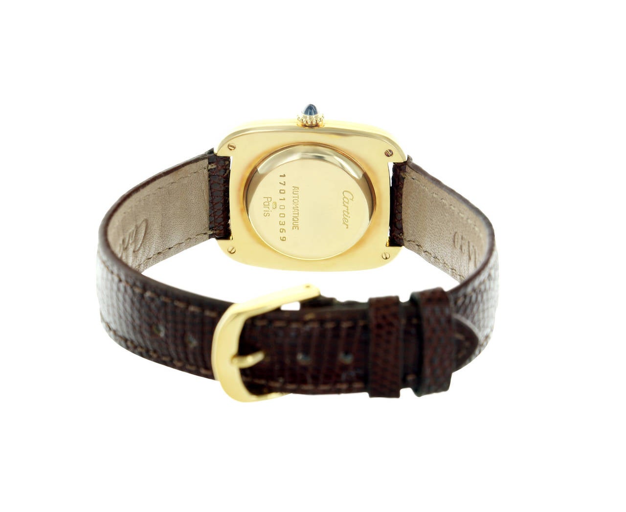 Women's or Men's Cartier Yellow Gold Tank Gondole Automatic Wristwatch