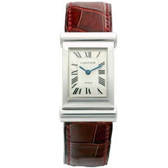 Vintage Cartier White Gold Limited Series Driver Wristwatch