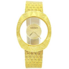 Jaeger-LeCoultre Yellow Gold Clear Outer Dial Wristwatch