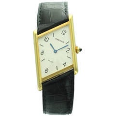 Vintage Cartier Yellow Gold Asymmetrical Wristwatch