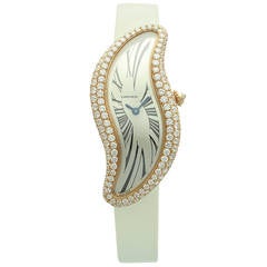Cartier Lady's Rose Gold Baignoire Wristwatch Ref 3248 9