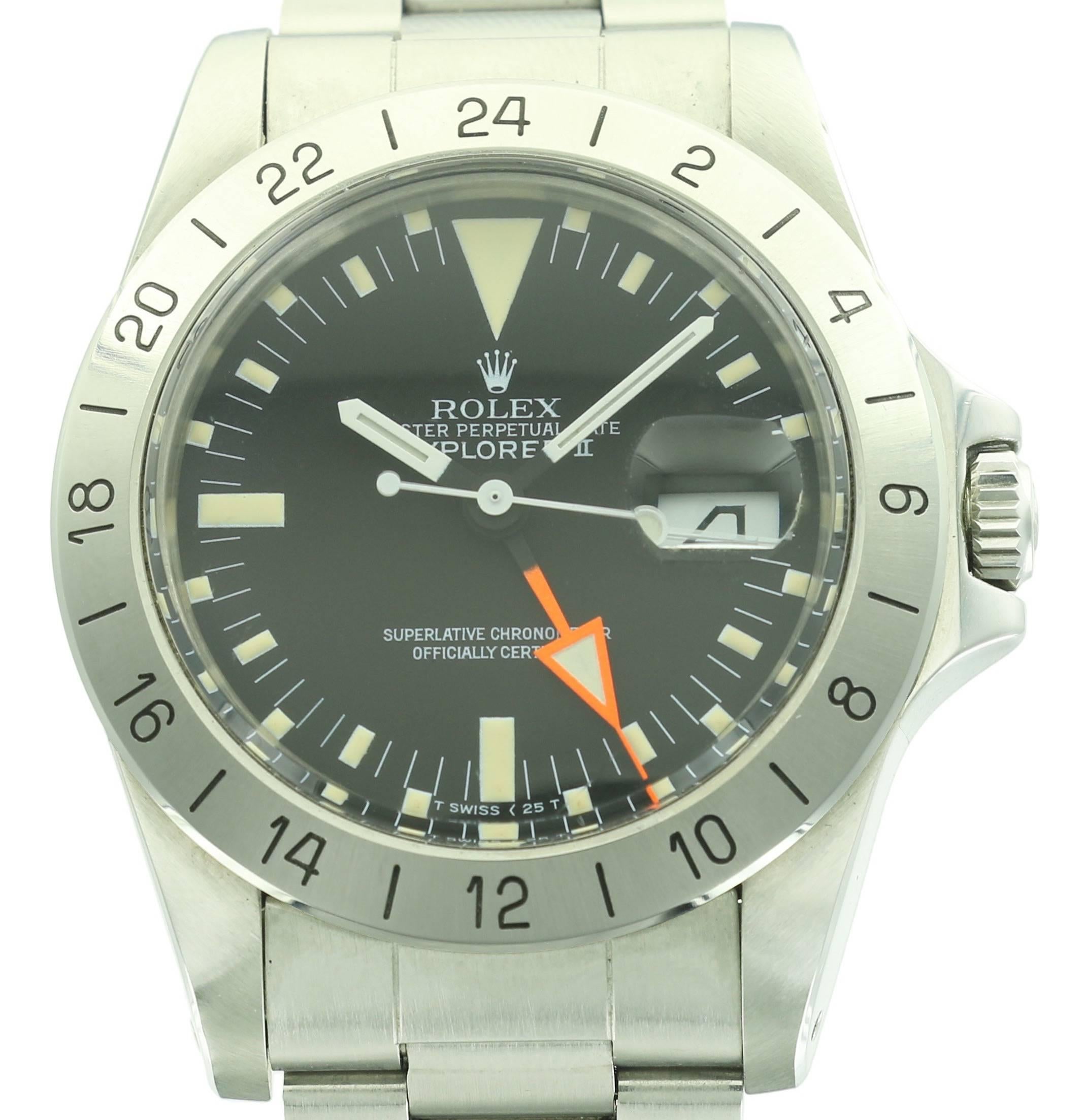 The Rolex Explorer is one of the more iconic, well known Rolex models of the past 40 years. This particular model, a reference 1655, has a number of nicknames, including the McQueen, Freccione or just Orange Hand Explorer. Whatever you call it, it's