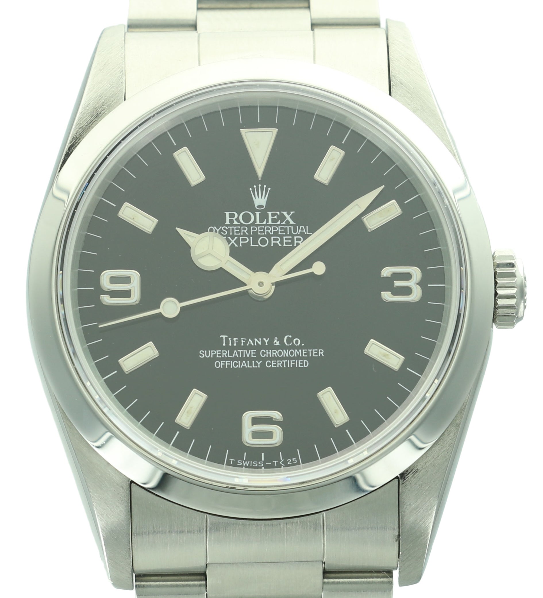 stainless steel Explorer wristwatch 