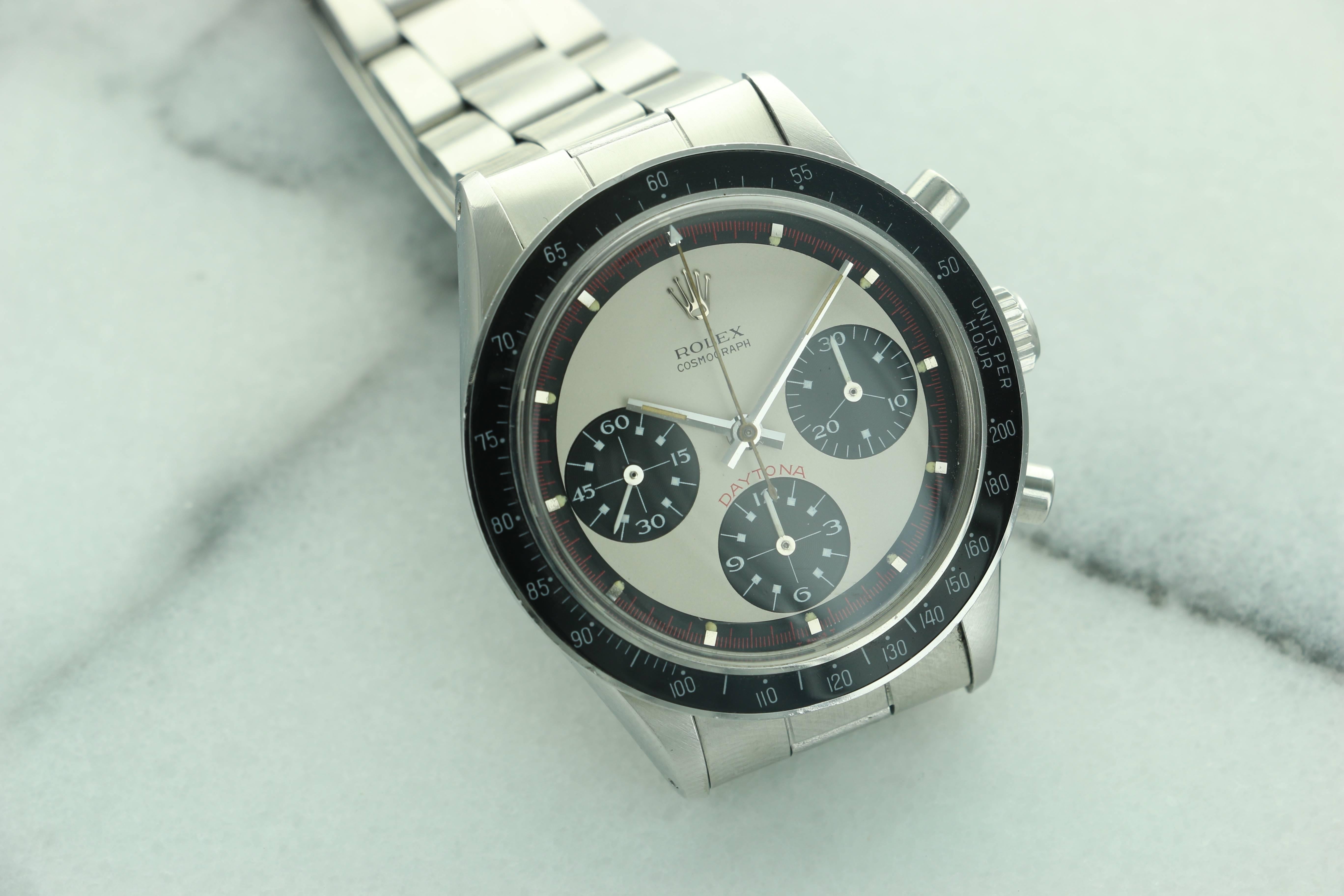 Montre-bracelet Rolex Daytona en acier inoxydable Paul Newman Réf. 6241 2