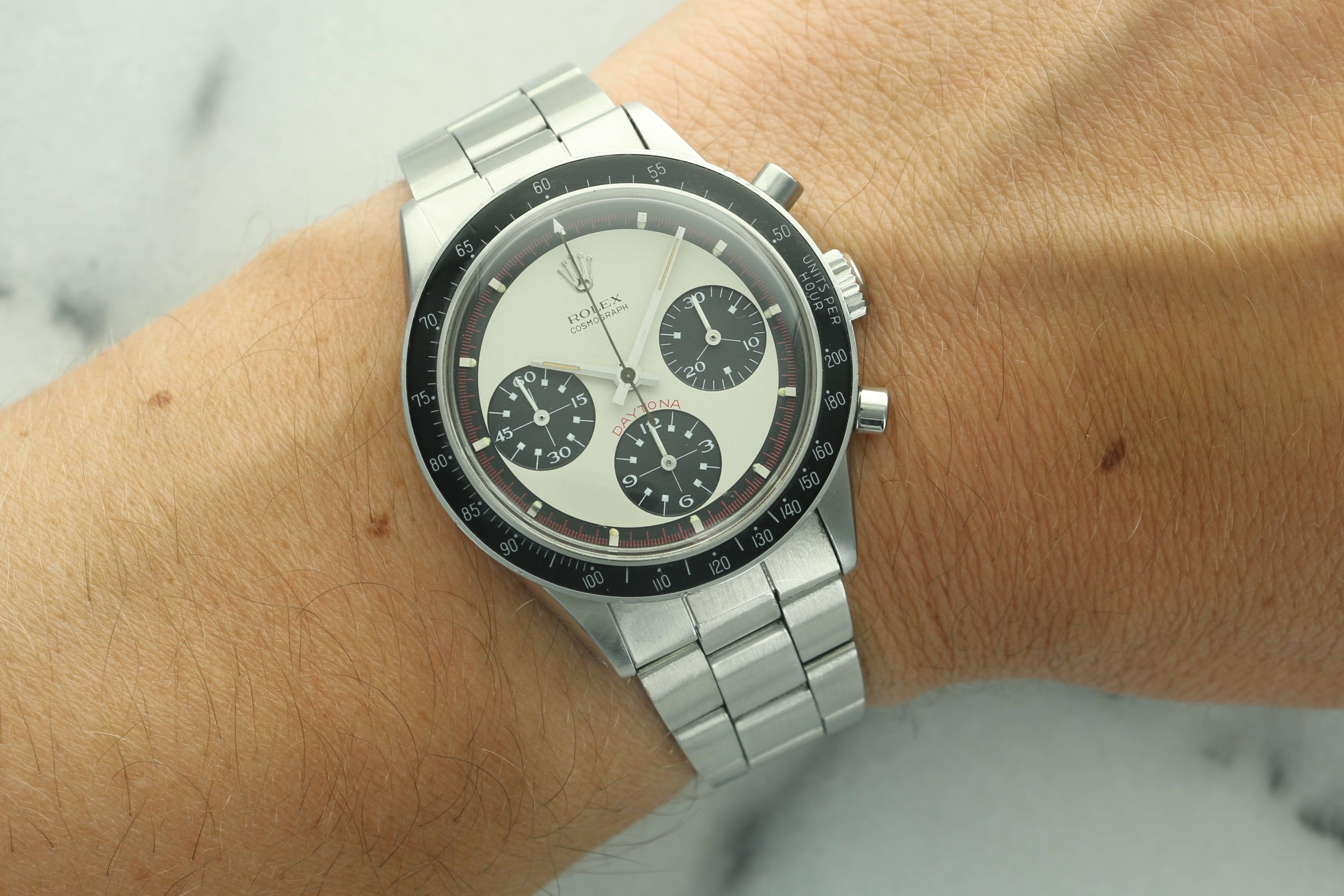 Montre-bracelet Rolex Daytona en acier inoxydable Paul Newman Réf. 6241 4