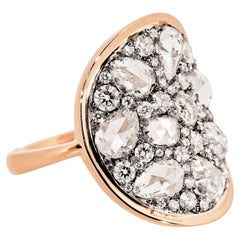 Joke Quick 3,91 ct – Statement-Ring mit Diamanten im Rosenschliff und Brillantschliff im Pavé-Stil