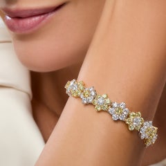 Oscar Heyman Brothers Yellow Fancy Intense Diamond and Diamond Bracelet