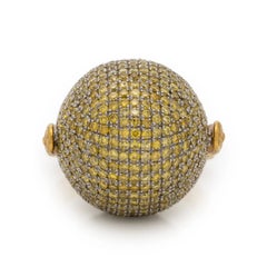 Bottega Veneta “Sfera” Rotating Yellow Diamond Sphere Ring Circa 2010