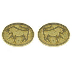 Cartier Gold Taurus Cufflinks 1