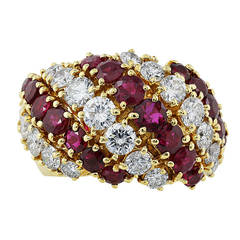 Van Cleef & Arpels Ruby Diamond Gold Ring