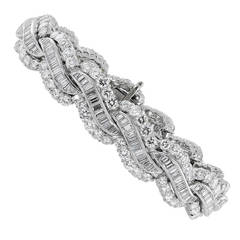 Retro 22 Carat Diamond Platinum Bracelet