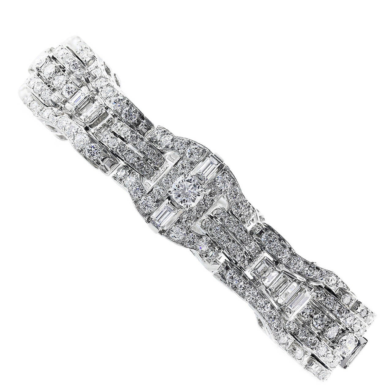 Oscar Heyman Art Deco Diamond Bracelet at 1stDibs
