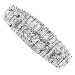 Art Deco Diamond Platinum Bracelet 2