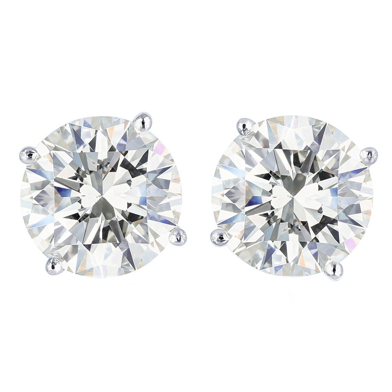 Loose Pair 6.04 Carats D/VS2 Brilliant Cut Diamonds For Sale
