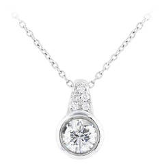 .75 Carat Pave Diamond Platinum Pendant