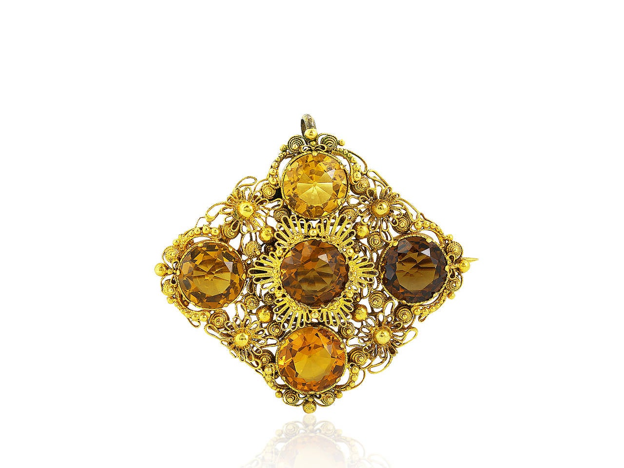 Late Victorian Victorian Citrine Gold Suite For Sale