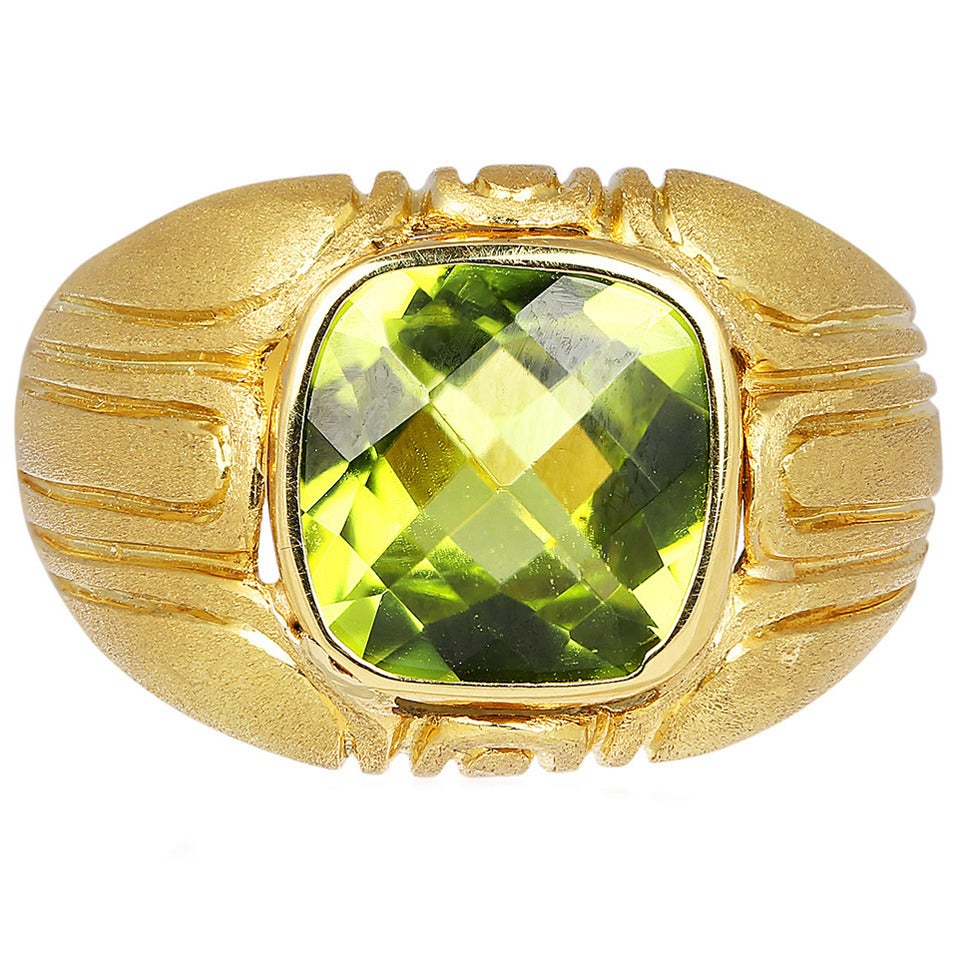 Peridot Gold Cocktail Ring