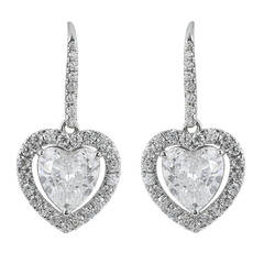 4.35 Carat GIA Cert Diamond Platinum Earrings