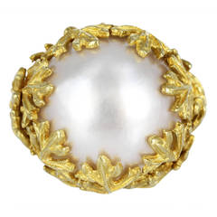 Mabe Pearl Gold Ring
