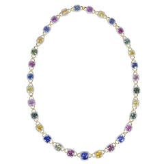 42.67 Carat Sapphire and Diamond Necklace 9