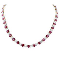 Burma Ruby and Diamond Necklace 10