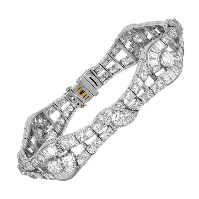 Oscar Heyman Art Deco Platinum Bracelet For Sale