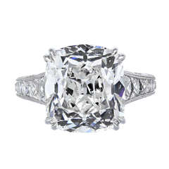 10.05 Carat Cushion Cut GIA H SI1 Cert Diamond Ring