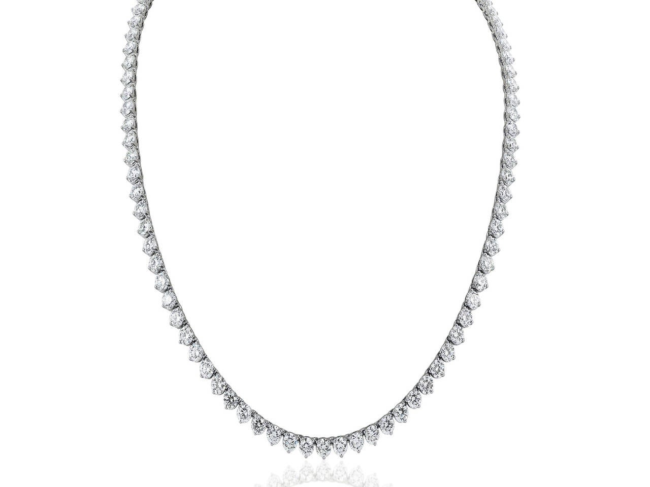 46 Carat Opera Length Diamond Platinum Necklace