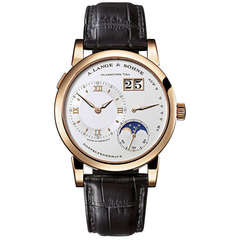 A. Lange & Sohne Rose Gold Lange 1 Moonphase Wristwatch