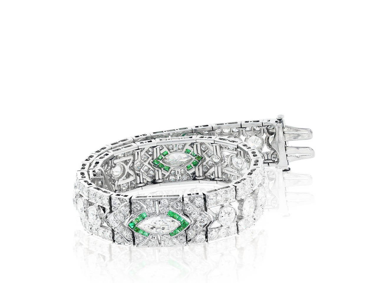 art deco emerald bracelet