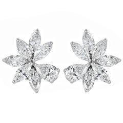 10.50 Carat Diamond Cluster Earrings (Platinum)