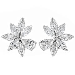 10.50 Carat Diamond Cluster Earrings 5