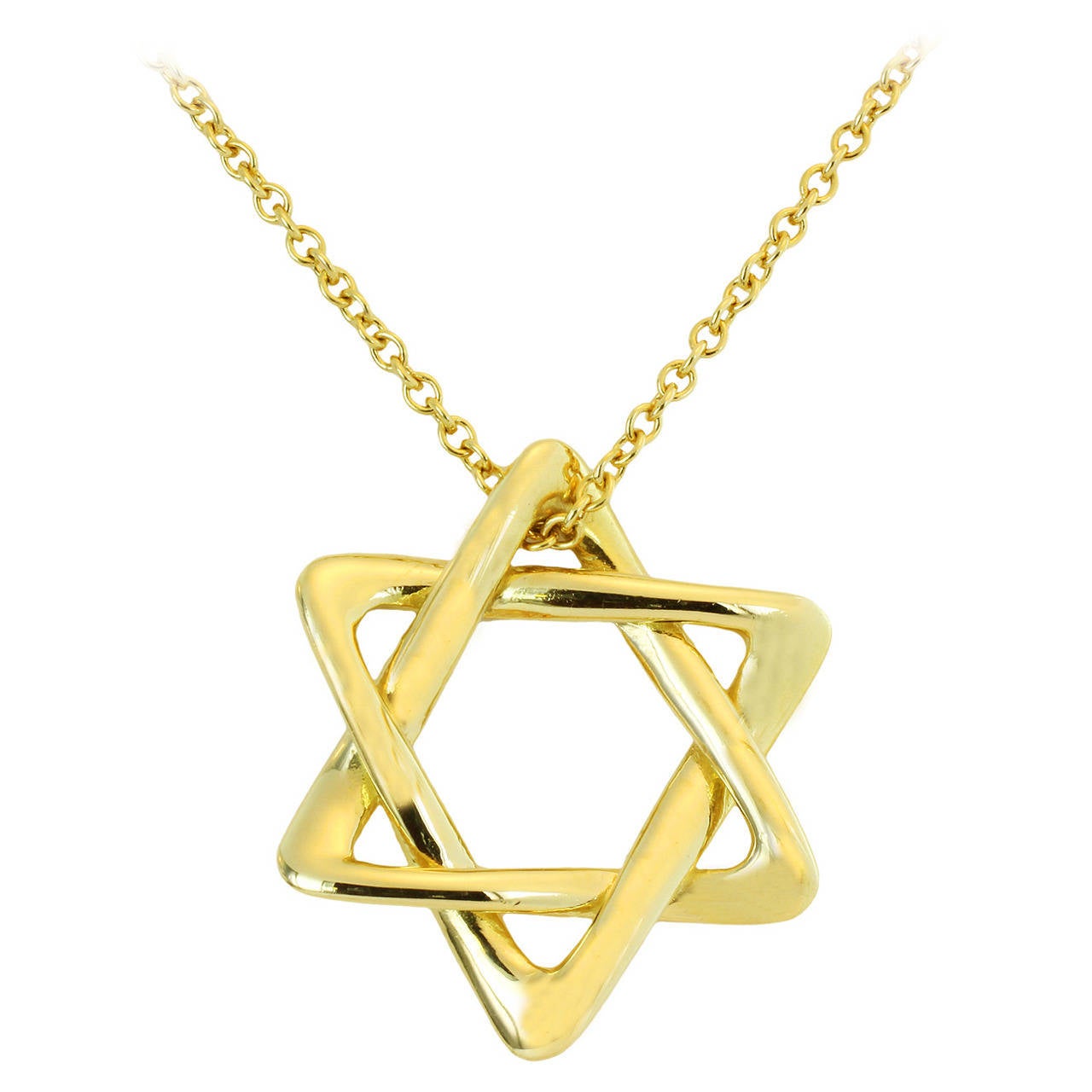 Elsa Peretti Tiffany & Co Gold Star Of David Pendant