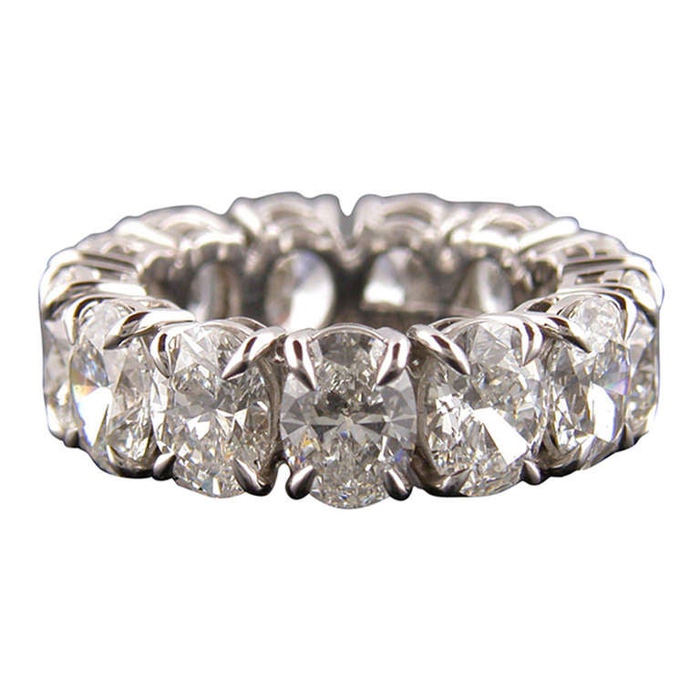 9.64 Carat Oval Eternity Band at 1stdibs