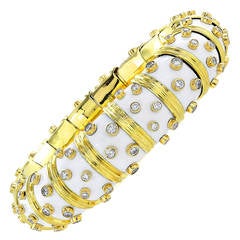 Tiffany & Co. Schlumberger Paillonne Enamel Diamond Bracelet