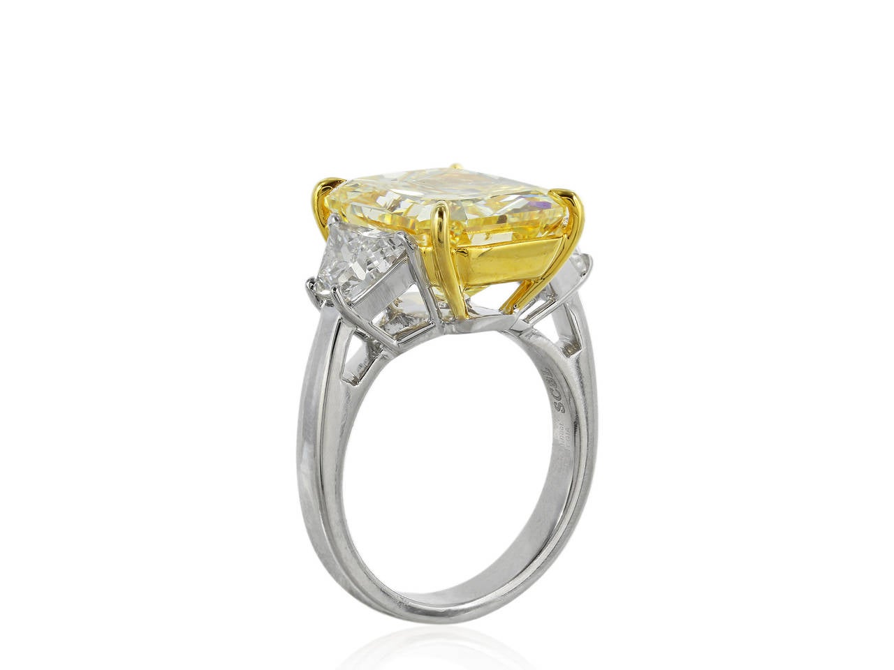 10 carat yellow diamond ring