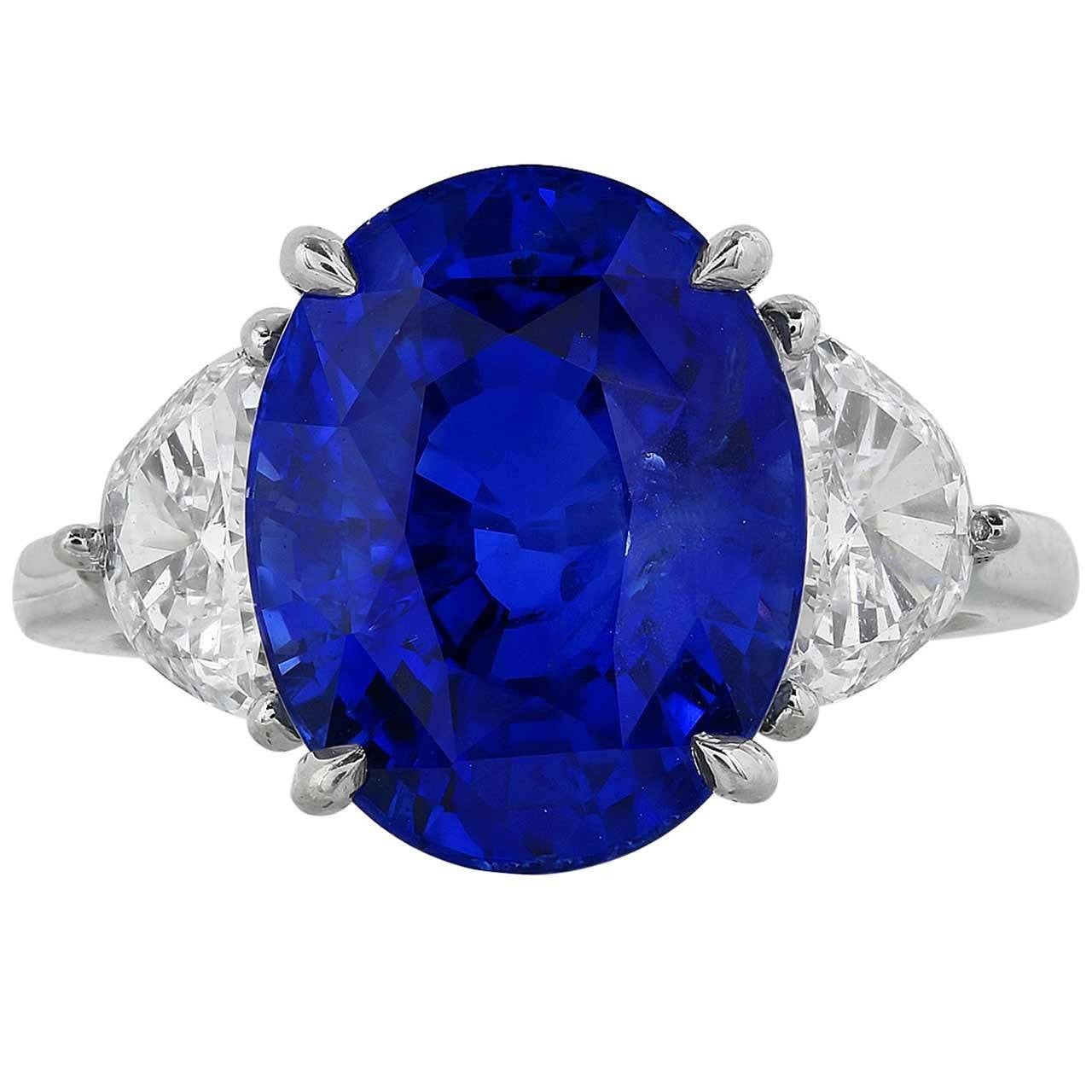 Three Stone Sapphire And Diamond Ring Three Stone Sapphire And Diamond Ring