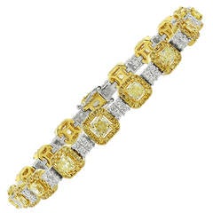 5.14 Carat Diamond Gold Link Bracelet 6