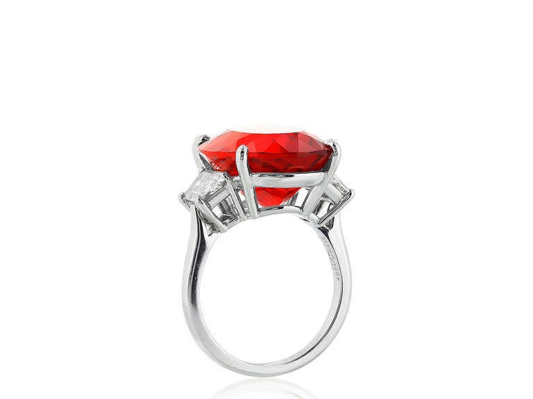 Bulgari 10.57 Carat Fire Opal Diamond Ring In Excellent Condition For Sale In Chestnut Hill, MA