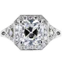 2.40 Carat Cushion Diamond Solitaire Ring