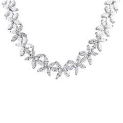 50.25 Carat Diamond Floral Motif Necklace 5