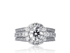 1.01ct Round Brilliant Cut Diamond Halo Ring
