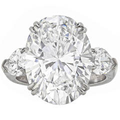 Rare 10.02 Carat Flawless GIA Cert Oval Diamond Platinum Engagement Ring