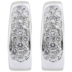 .62 Carat Diamond gold Hoop Earrings 3